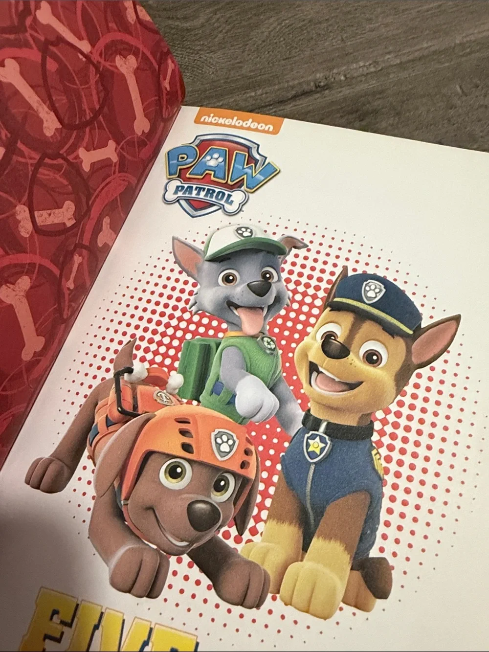 Paw Patrol Five Puptacular Tales! Book - Blue, Yellow, Red